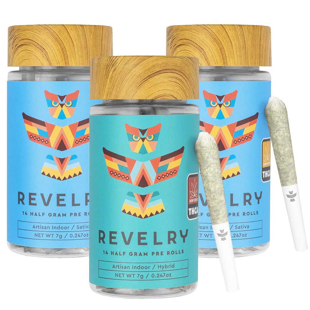 Revelry Premium Indoor THCA Pre-Rolls | 0.5g | 14pc Pack by Smoke Drop - view 7 | Buddy Brandz