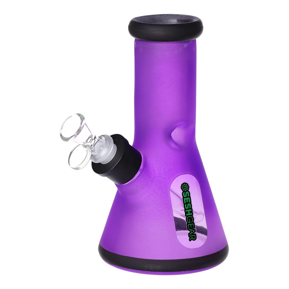 SeshGear Glass Beaker Water Pipe  | 8" by Smoke Drop - view 4 | Buddy Brandz