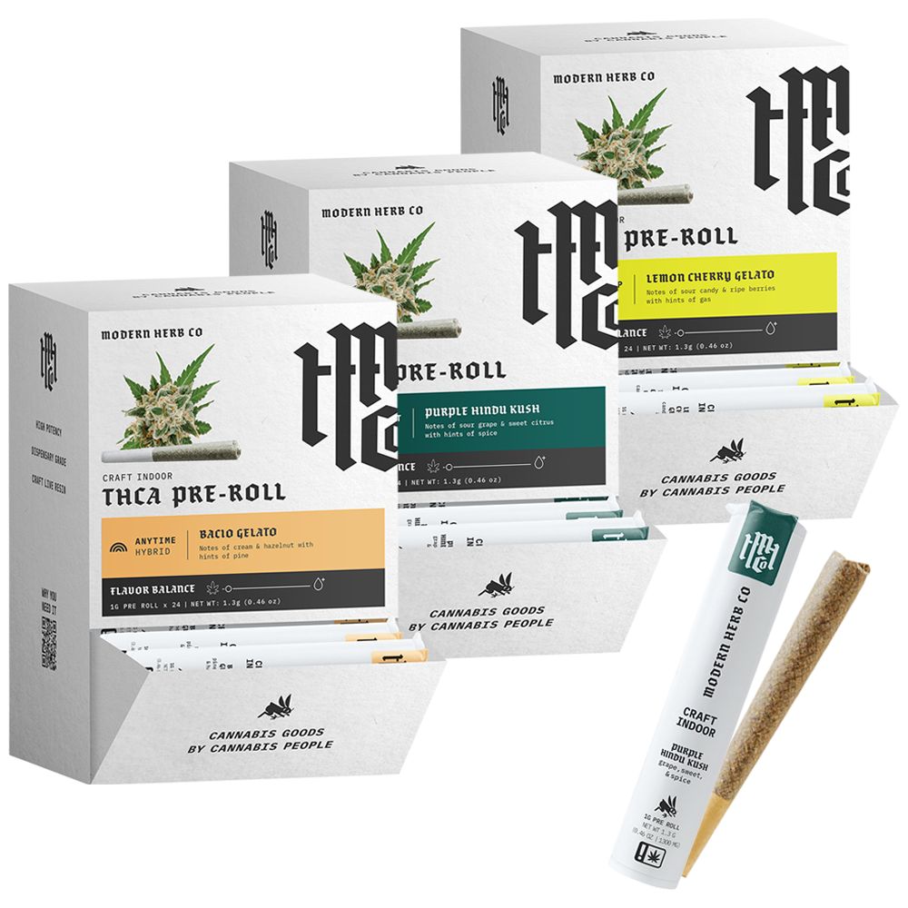 Modern Herb Co THCA Pre-Roll | 1g | 24ct Display by Smoke Drop | Buddy Brandz