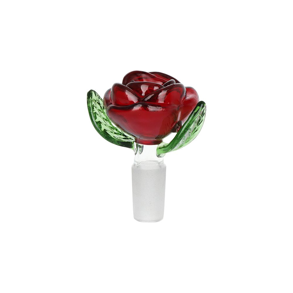 Pulsar Valentine's Hearts 'n' Roses Glass Herb Pipe Duo - 10" / 14mm F by Smoke Drop - view 3 | Buddy Brandz