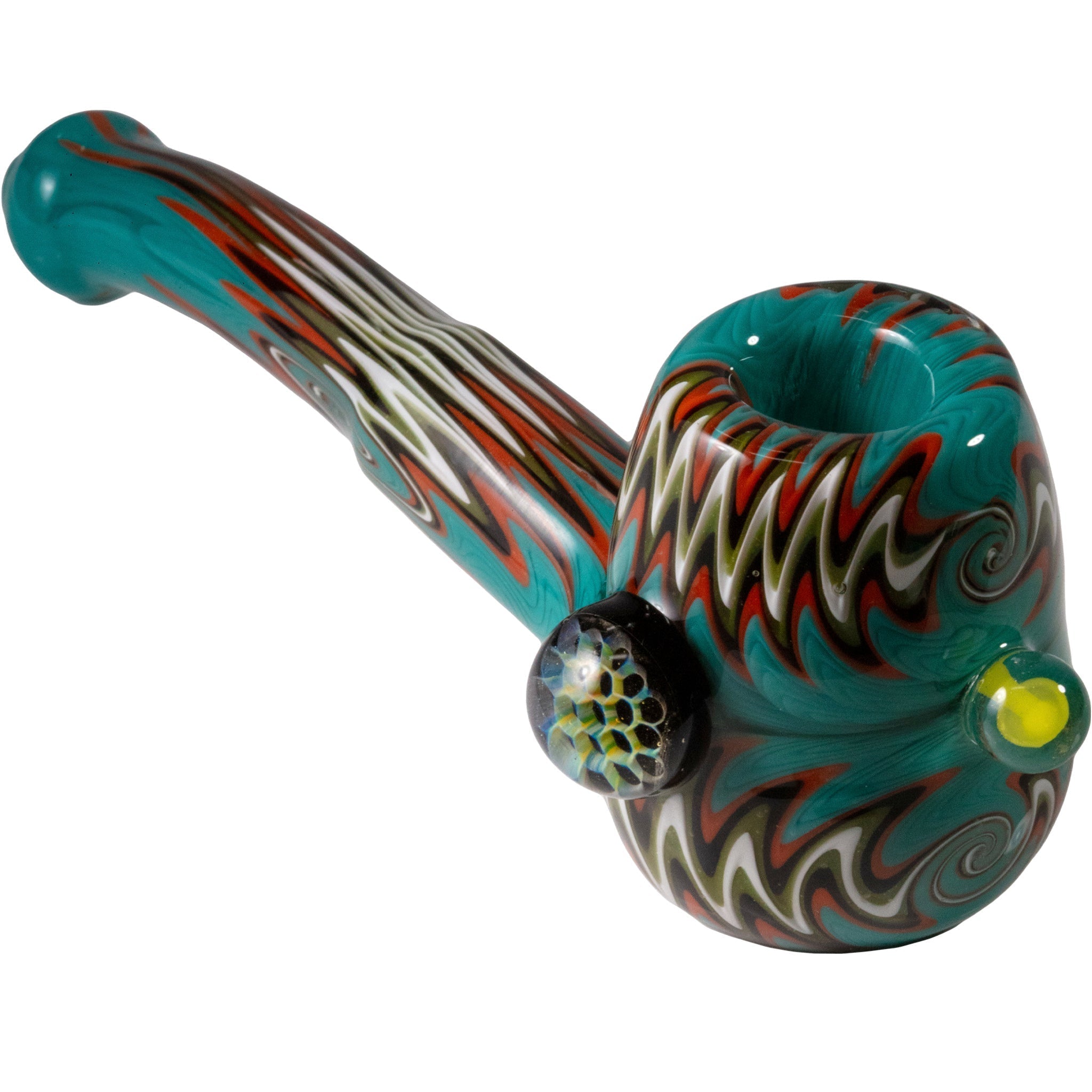 Headdy Old School Sherlock w/ Marbles (Various Colors) by Smoke Drop - view 3 | Buddy Brandz