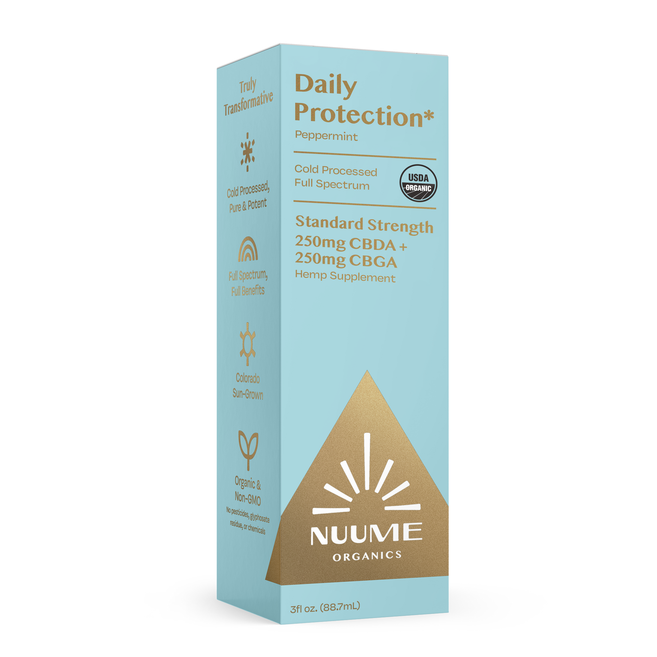 Organic CBGA+CBDA Daily Protection* Drops 250mg+250mg Peppermint by Smoke Drop | Buddy Brandz