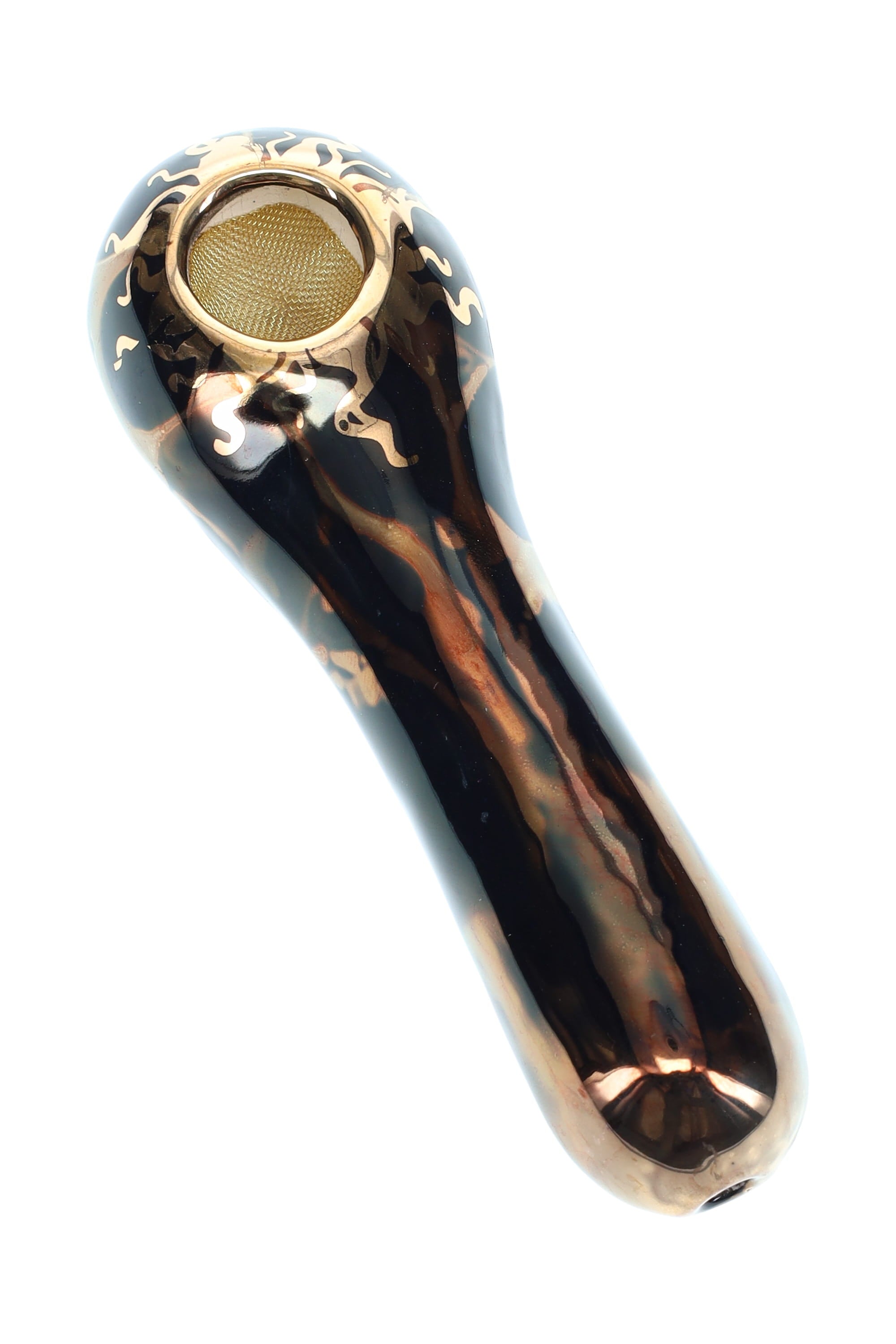 Ancient Creations Ceramics Spoon Hand Pipe – Brass Screen – Made in USA by Smoke Drop - view 6 | Buddy Brandz