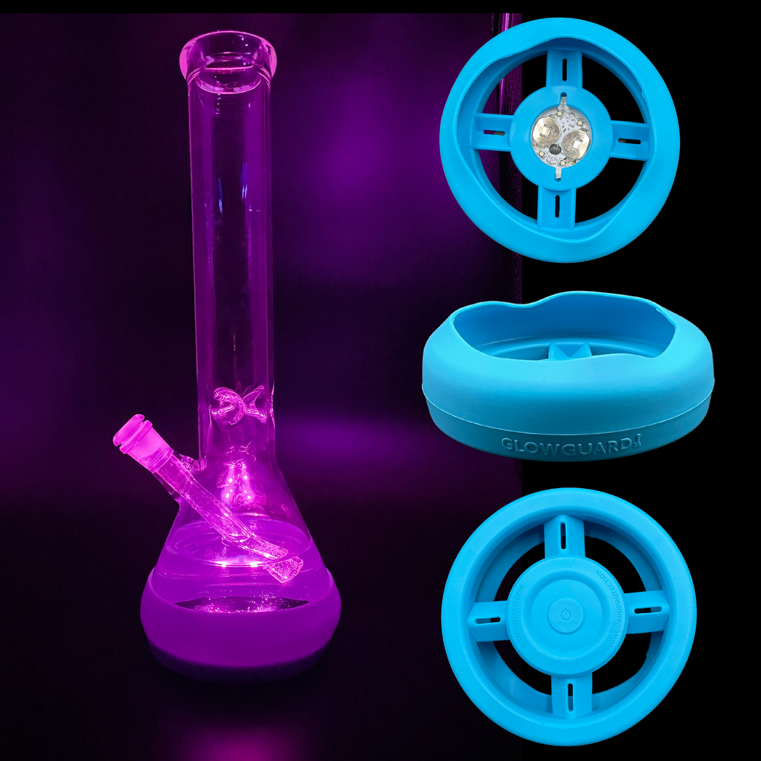 Bong Base Bumper Coin Battery 4.25in-6in Bases Silicone Fits Variety of Shapes by Smoke Drop - view 17 | Buddy Brandz