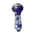 Load image into Gallery viewer, Dogg Lbs Engraved Hazely Glass Spoon Pipe - 4" / Colors Vary by Smoke Drop - view 3 | Buddy Brandz

