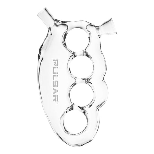 Pulsar Knuckle Bubbler Glass Cone Holder - 5.5" / Clear by Smoke Drop - view 2 | Buddy Brandz - alternate view | Buddy Brandz
