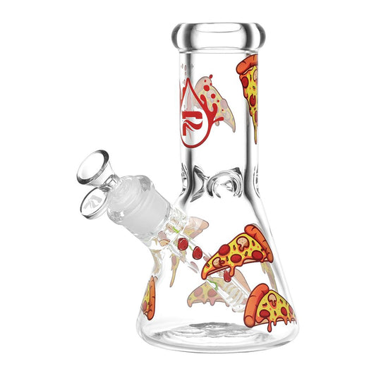 Pulsar Pizza Design Glass Beaker Water Pipe by Smoke Drop | Buddy Brandz | Buddy Brandz