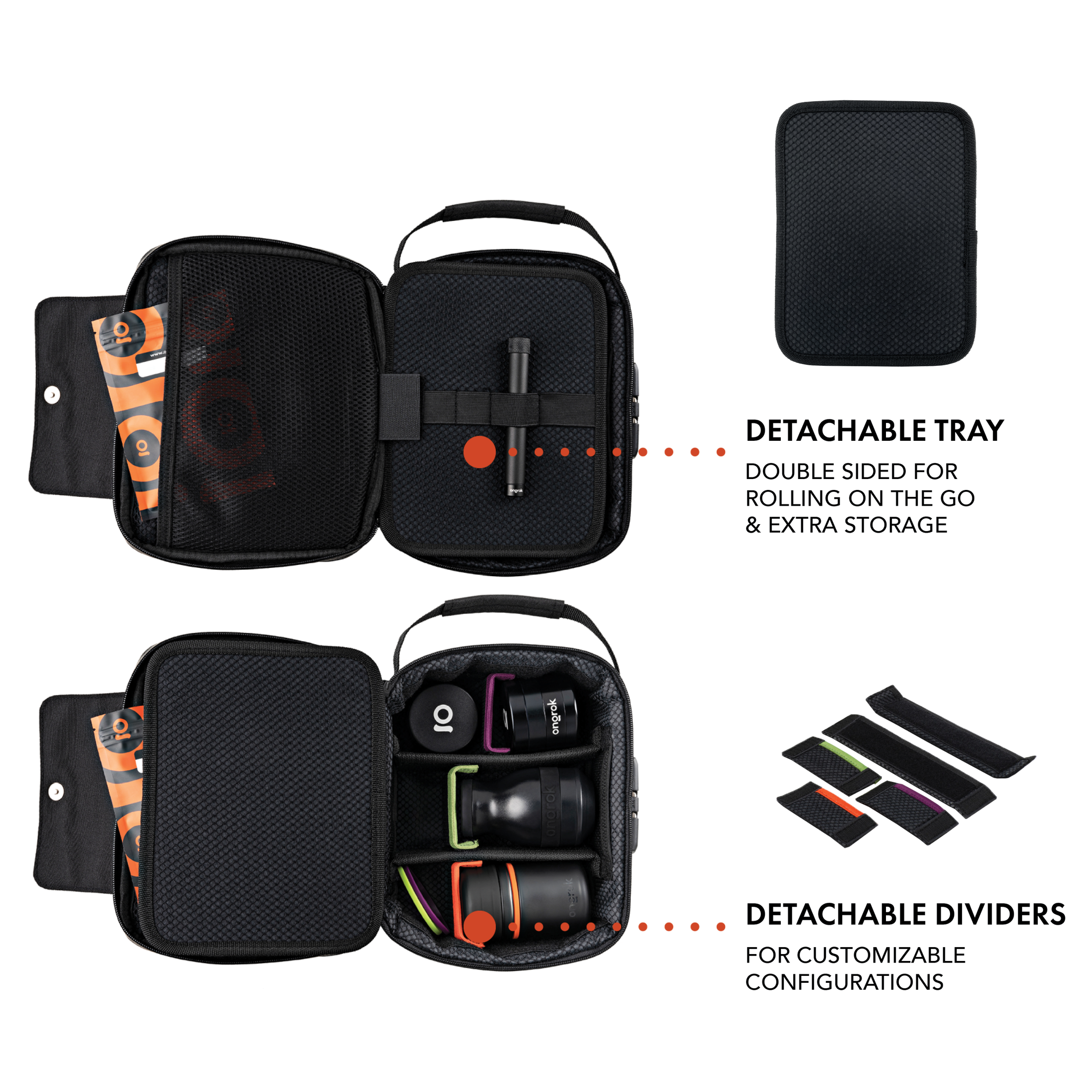 Ongrok Large Carbon-Lined Case with Combo Lock by Smoke Drop - view 2 | Buddy Brandz