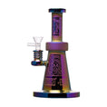 Load image into Gallery viewer, Human Grade Aztec (Sandblasted) Glass Water Pipe by Smoke Drop - view 2 | Buddy Brandz
