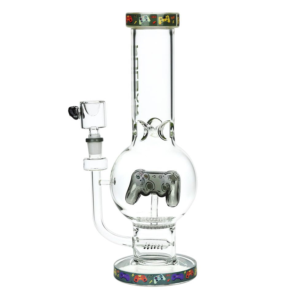 Pulsar Game Time Bubble Base Glass Water Pipe - 12.5" / 14mm F by Smoke Drop - view 5 | Buddy Brandz