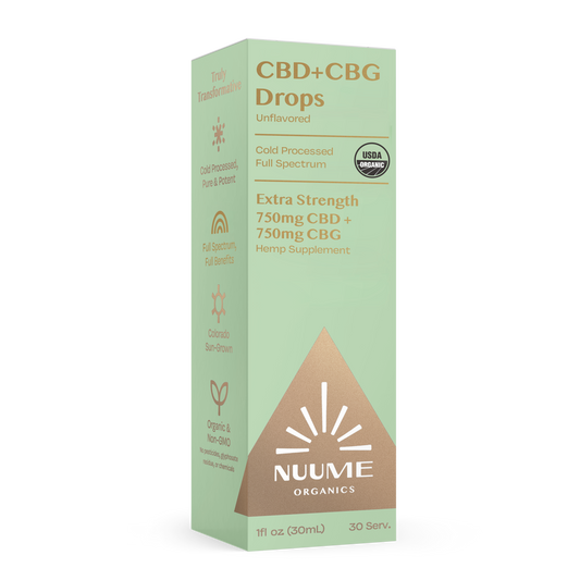 Organic CBG+CBD Drops Unflavored - Extra Strength 750mg+750mg by Smoke Drop | Buddy Brandz | Buddy Brandz