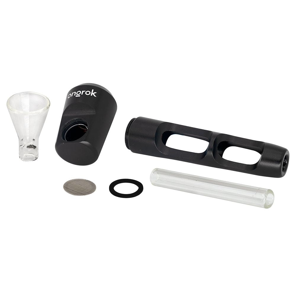 ONGROK Aluminum & Glass Spoon Pipe | 4.25" by Smoke Drop - view 7 | Buddy Brandz