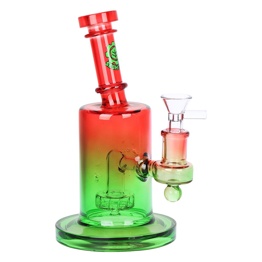 SeshGear Ombre Glass Water Pipe | 7.5" | 14mm F by Smoke Drop - view 5 | Buddy Brandz