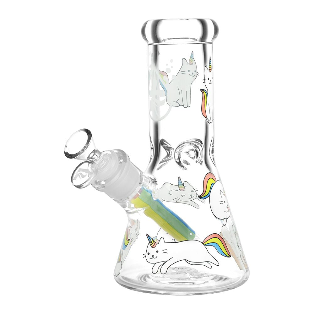 Pulsar Caticorns Design Glass Beaker Water Pipe by Smoke Drop | Buddy Brandz