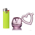 Load image into Gallery viewer, MJ Arsenal Love Handle Glass Pipe by Smoke Drop - view 6 | Buddy Brandz
