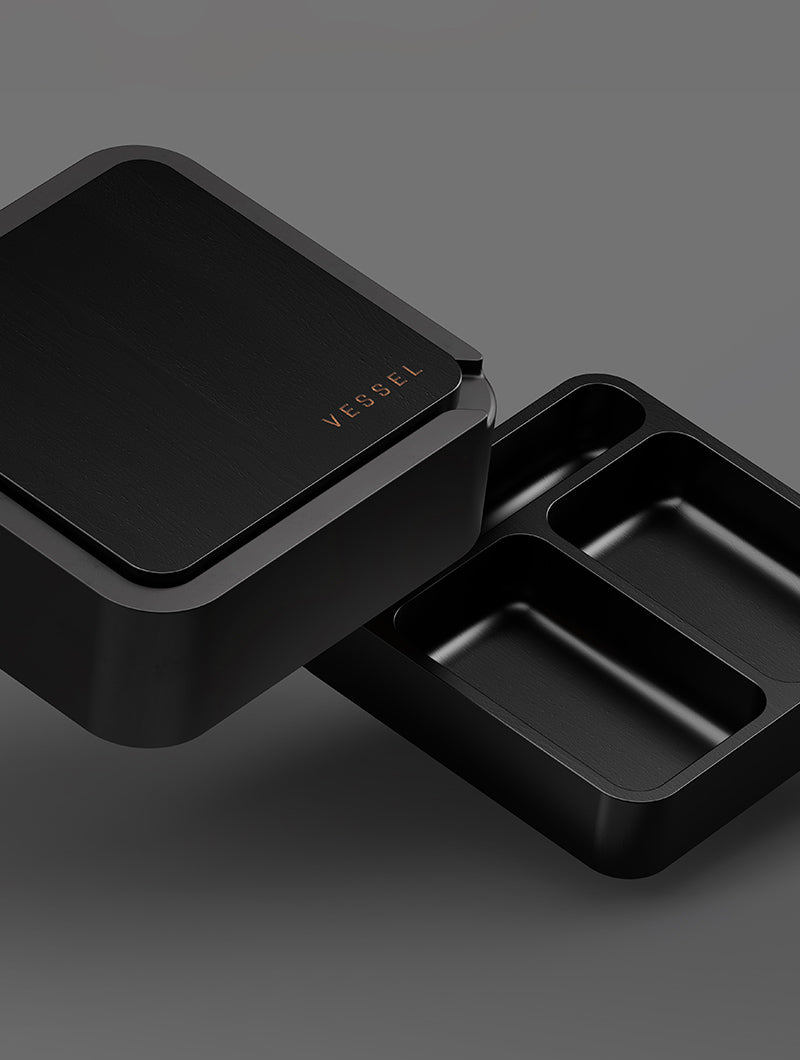 Vessel Ash [Black] Ultimate Ashtray and Storage by Smoke Drop - view 4 | Buddy Brandz