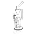 Load image into Gallery viewer, Pulsar Thinker Gravity Recycler Water Pipe - 13" / 14mm F / Colors Vary by Smoke Drop - view 3 | Buddy Brandz

