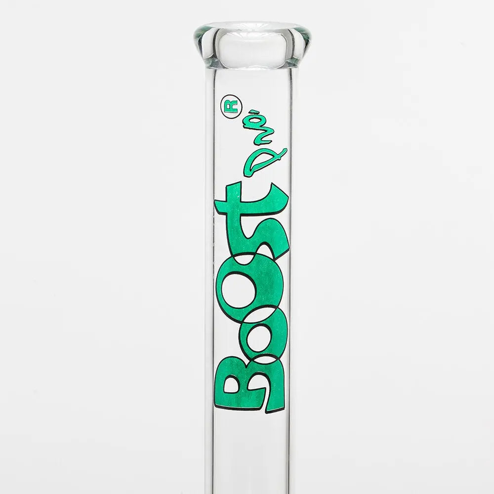 Boost | 17" Green Beaker Base Glass Water Pipe by Smoke Drop - view 2 | Buddy Brandz