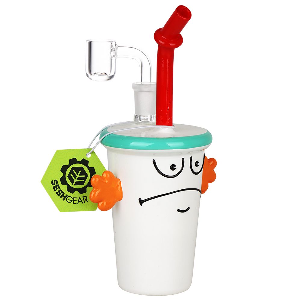 Seshgear Drink Cup Dude Glass Dab Rig - 8" / 14mm F
