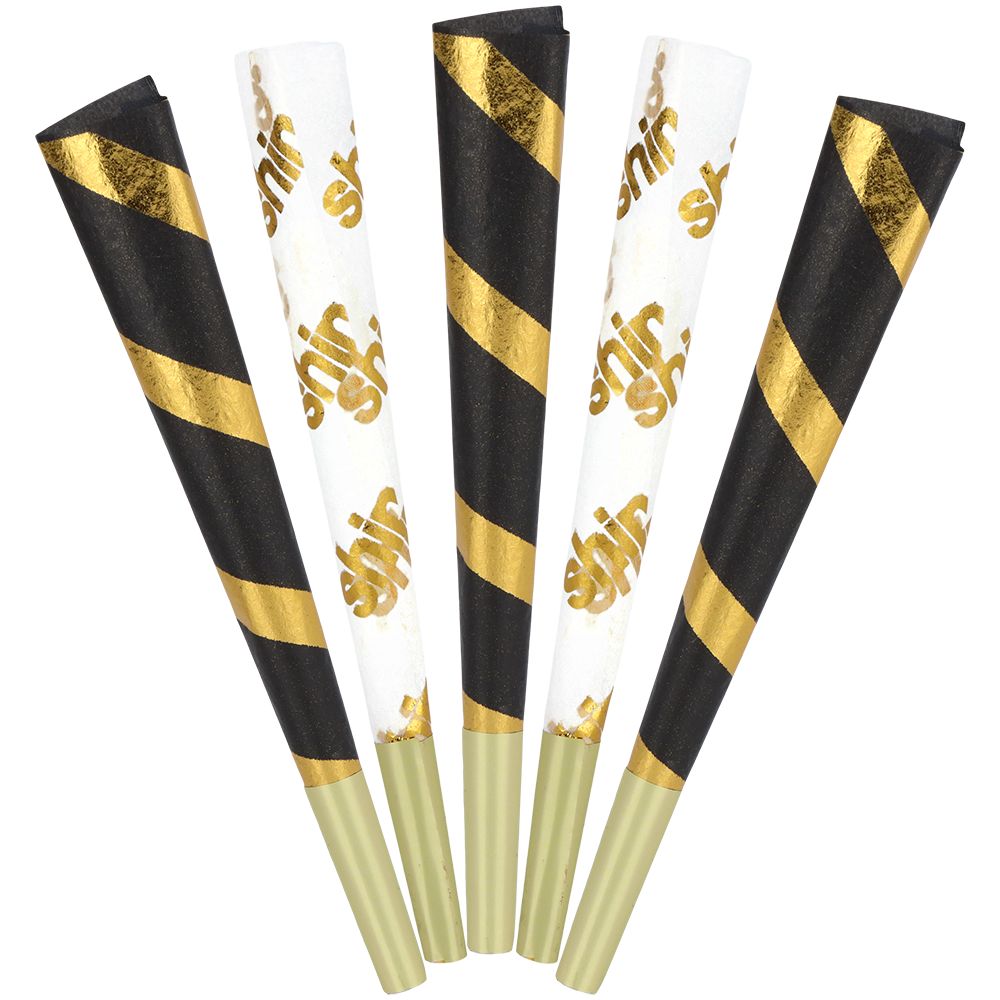 Shine 24K Gold Pre-Rolled Cones | King Size | 50pc Jar by Smoke Drop - view 2 | Buddy Brandz