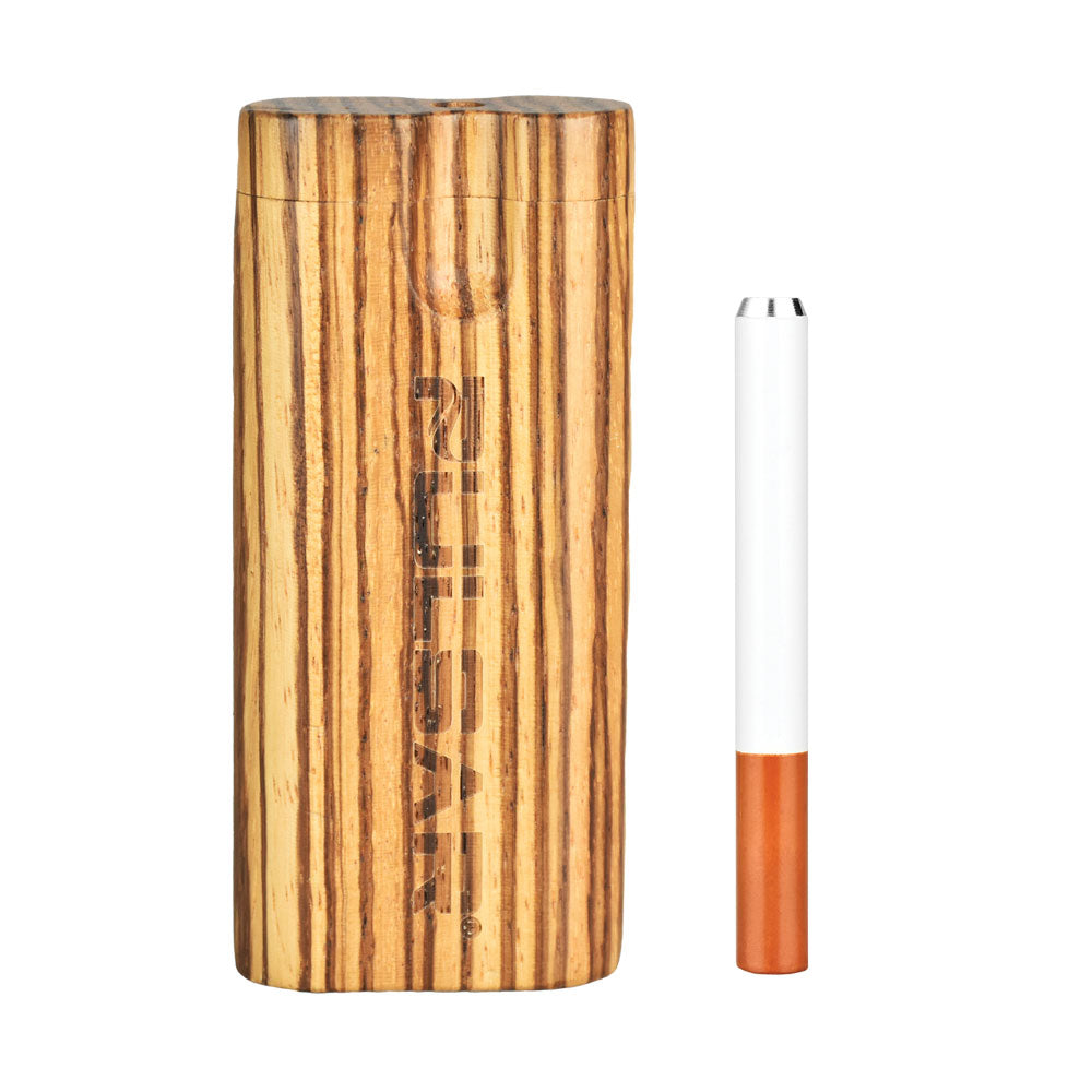 Pulsar Straight Wood Twist Top Dugout - 4" / Zebrawood by Smoke Drop | Buddy Brandz