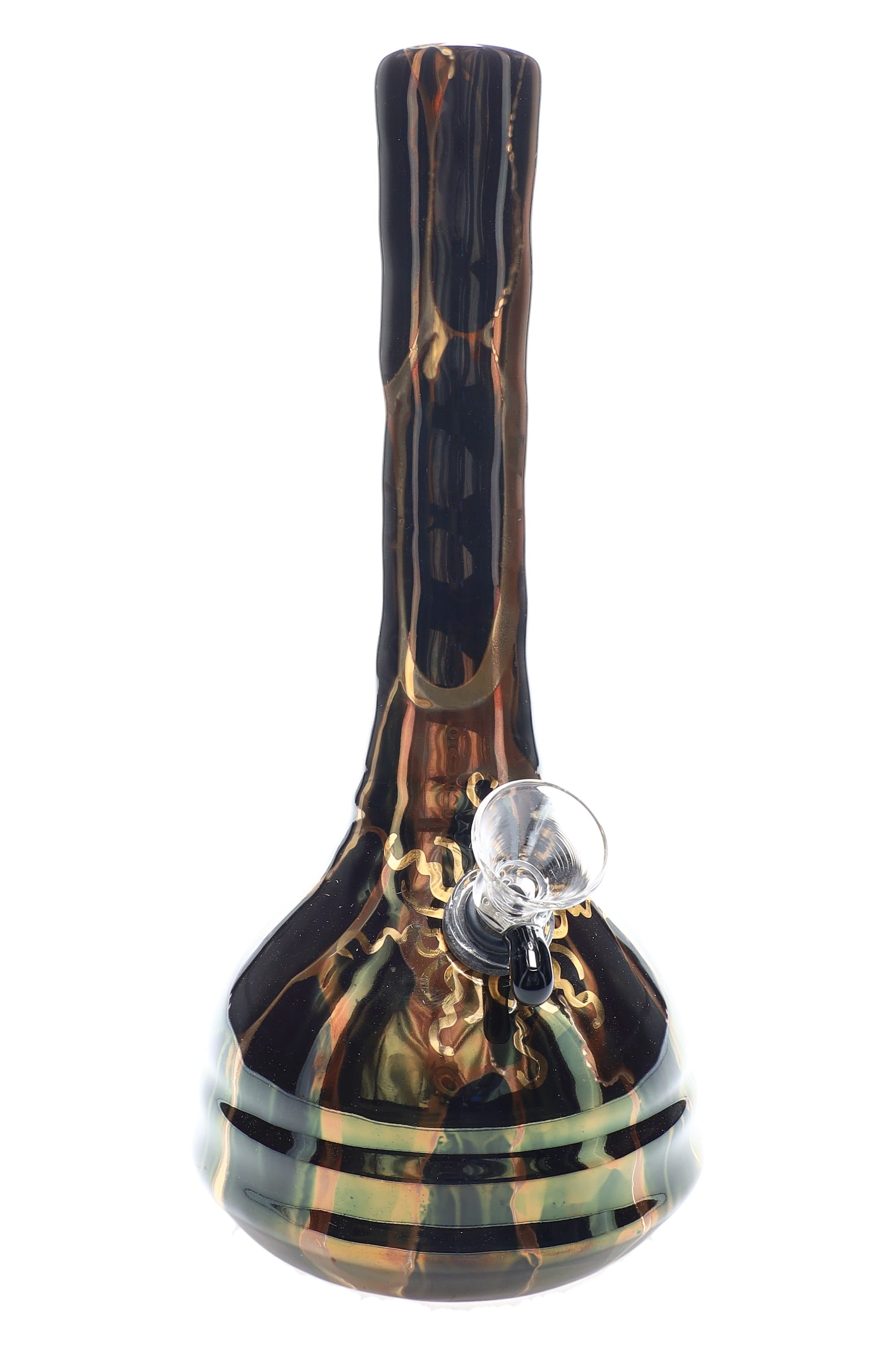 Ancient Creations Gold Sunburst Ceramic Beaker Bong - Made in USA by Smoke Drop - view 2 | Buddy Brandz