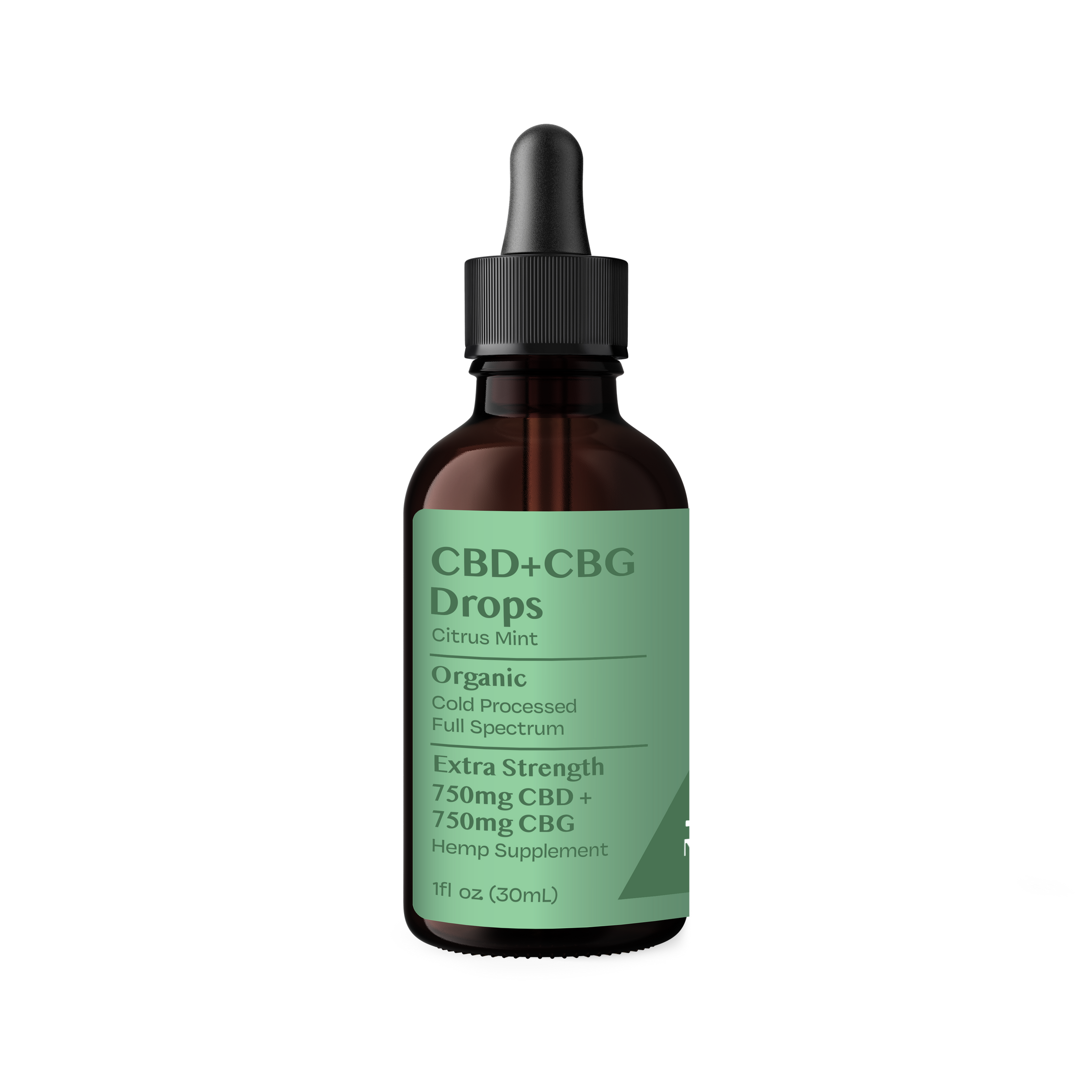 Organic CBG+CBD Drops Citrus Mint - Extra Strength 750mg+750mg by Smoke Drop - view 2 | Buddy Brandz