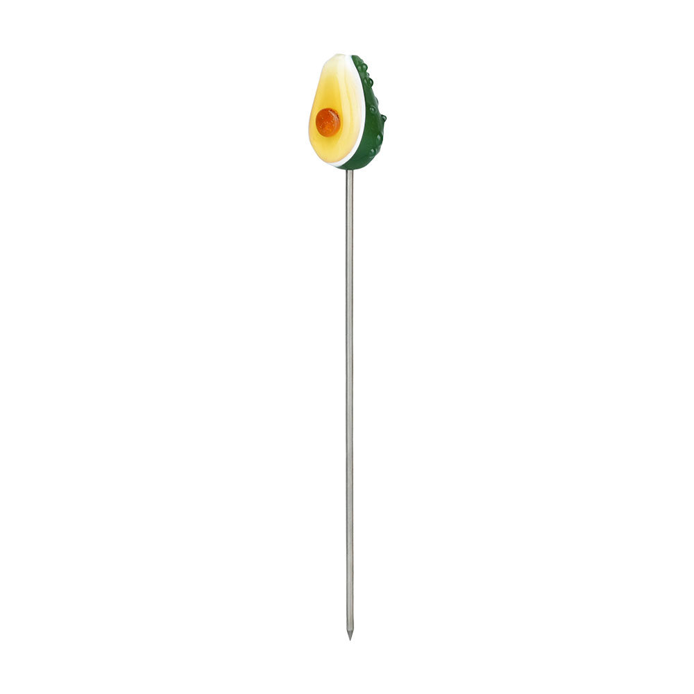 Pulsar Fruit Series Avocado Gold Herb Pipe Glow Duo - 10" / 14mm F by Smoke Drop - view 4 | Buddy Brandz