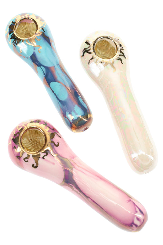 Ancient Creations Ceramics Spoon Hand Pipe – Brass Screen – Made in USA by Smoke Drop | Buddy Brandz | Buddy Brandz