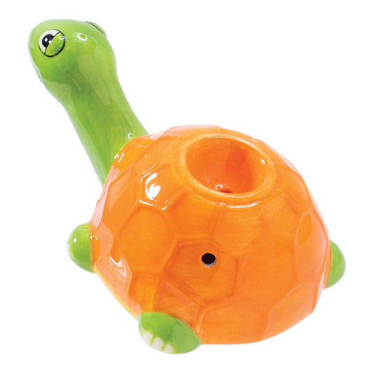 Wacky Bowlz Sea Turtle Ceramic Pipe - 4.5" by Smoke Drop | Buddy Brandz | Buddy Brandz