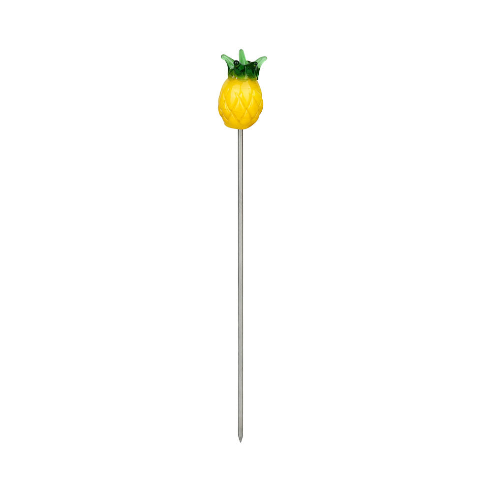 Pulsar Fruit Series Pineapple Express Herb Pipe Glow Duo - 10" / 14mm F by Smoke Drop - view 4 | Buddy Brandz
