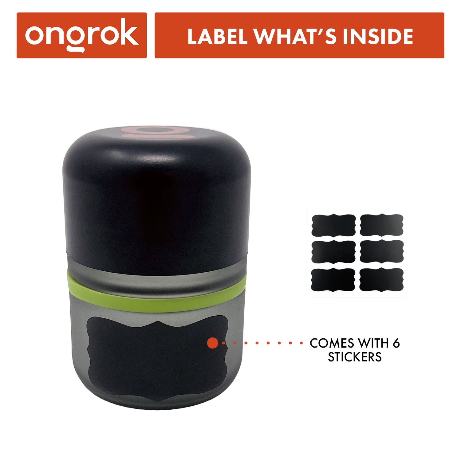 Ongrok 80ml Child Resistant Jar | 6 Pack by Smoke Drop - view 8 | Buddy Brandz