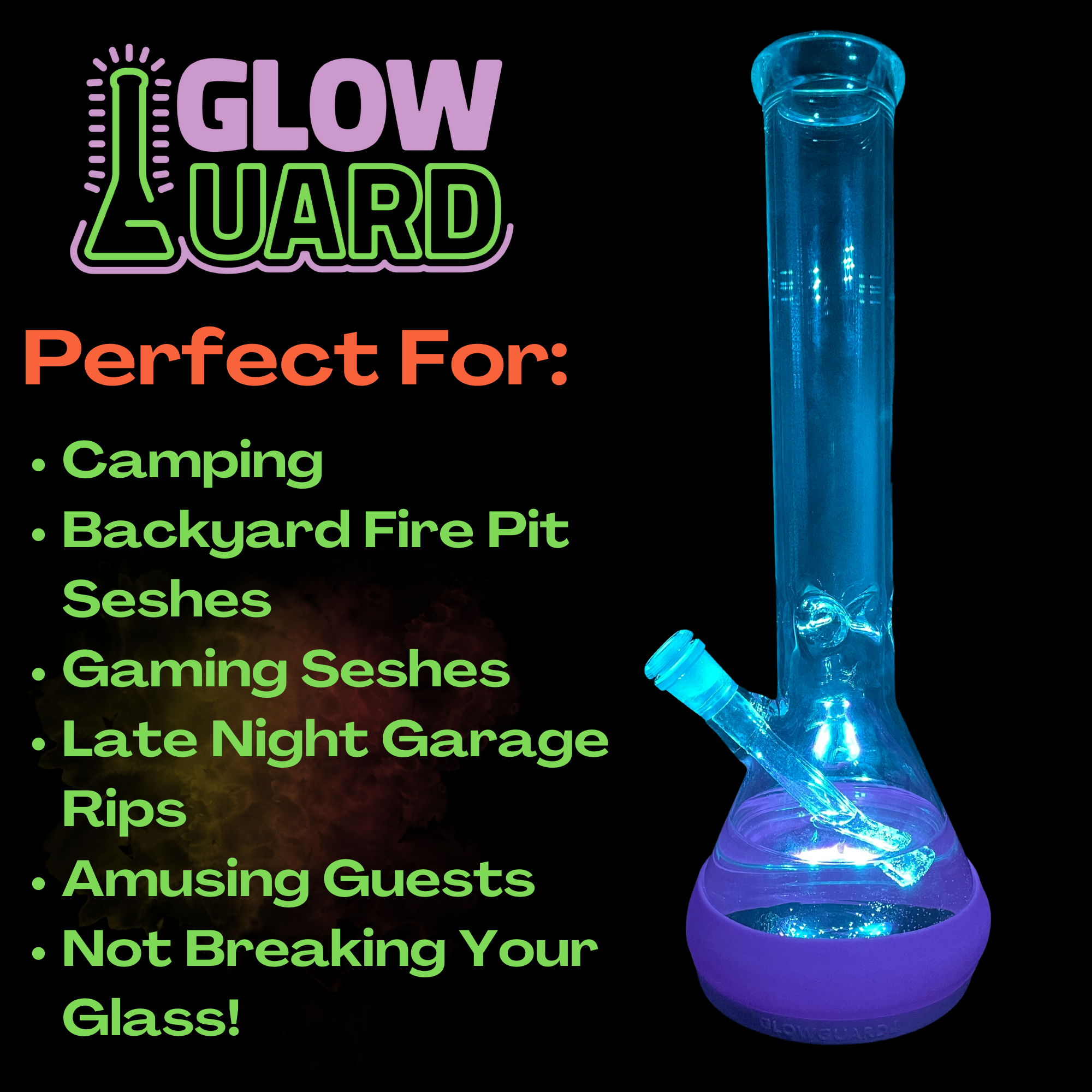 Bong Base Bumper USB Rechargeable 3in-4.25in Bases Silicone Fits Variety of Shapes by Smoke Drop - view 11 | Buddy Brandz