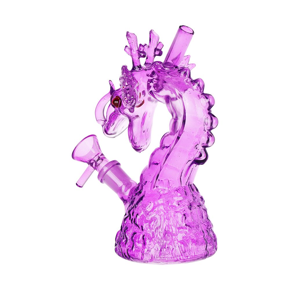 SeshGear Rising Dragon Glass Water Pipe | 6.75" | 14mm F by Smoke Drop - view 6 | Buddy Brandz