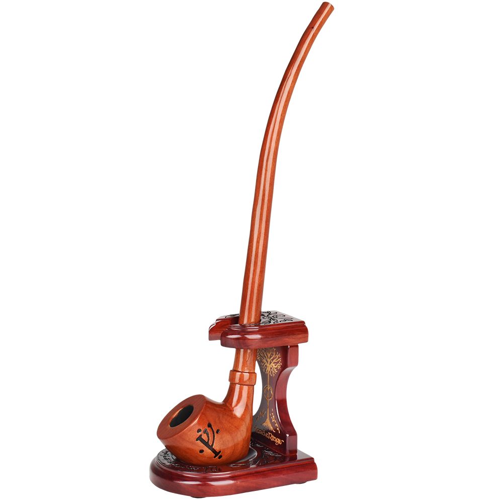 Pulsar Shire Pipes x LoTR GANDALF Pipe & MIDDLE-EARTH Pipe Stand Bundle - 12.5" by Smoke Drop | Buddy Brandz