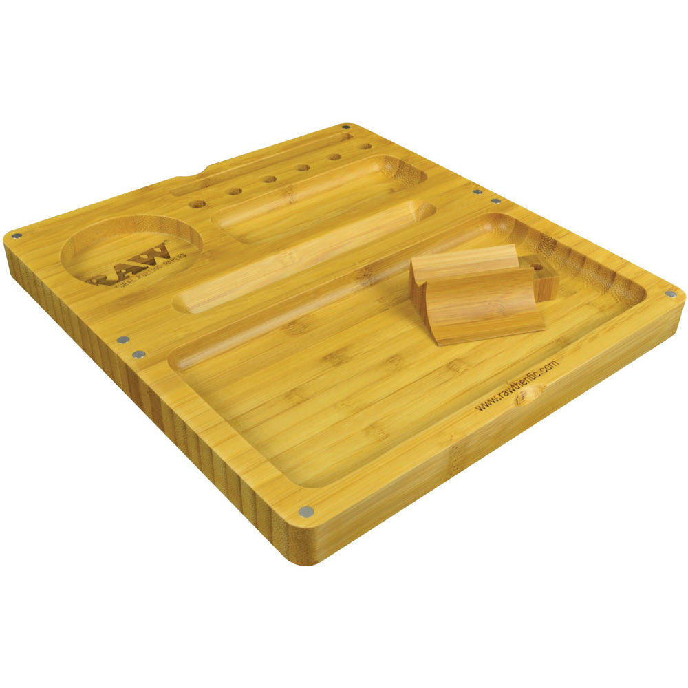 RAW Backflip Magnetic Bamboo Rolling Tray by Smoke Drop | Buddy Brandz