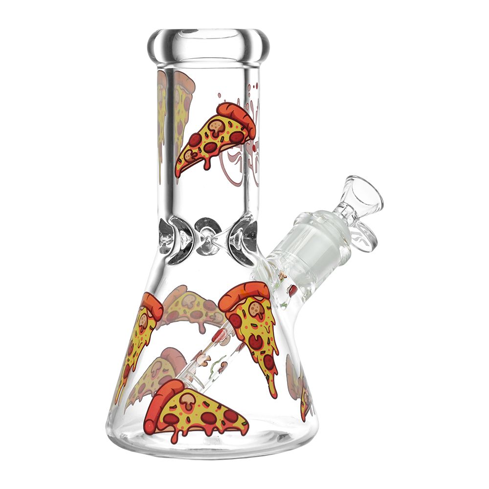 Pulsar Pizza Design Glass Beaker Water Pipe by Smoke Drop - view 2 | Buddy Brandz