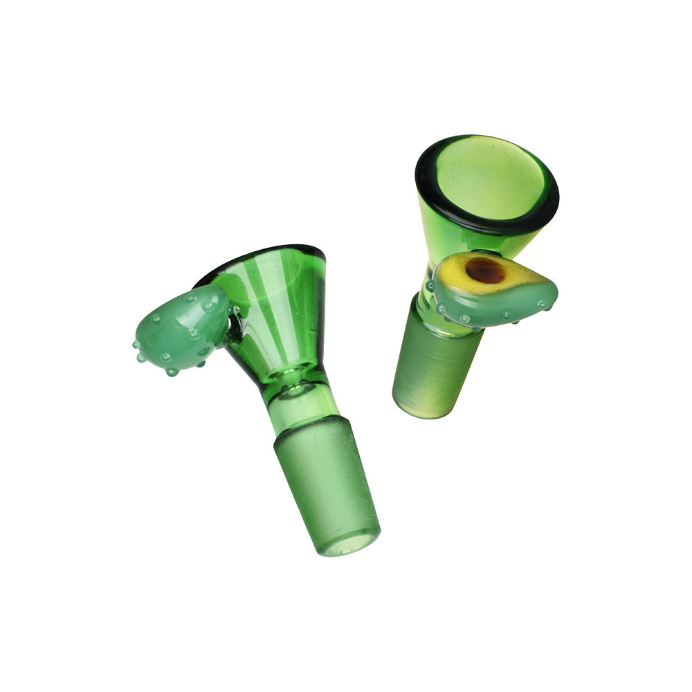 Pulsar Fruit Series Avocado Gold Herb Pipe Glow Duo - 10" / 14mm F by Smoke Drop - view 5 | Buddy Brandz