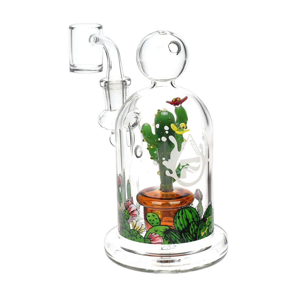 Pulsar Cactus Terrarium Glass Dab Rig by Smoke Drop | Buddy Brandz