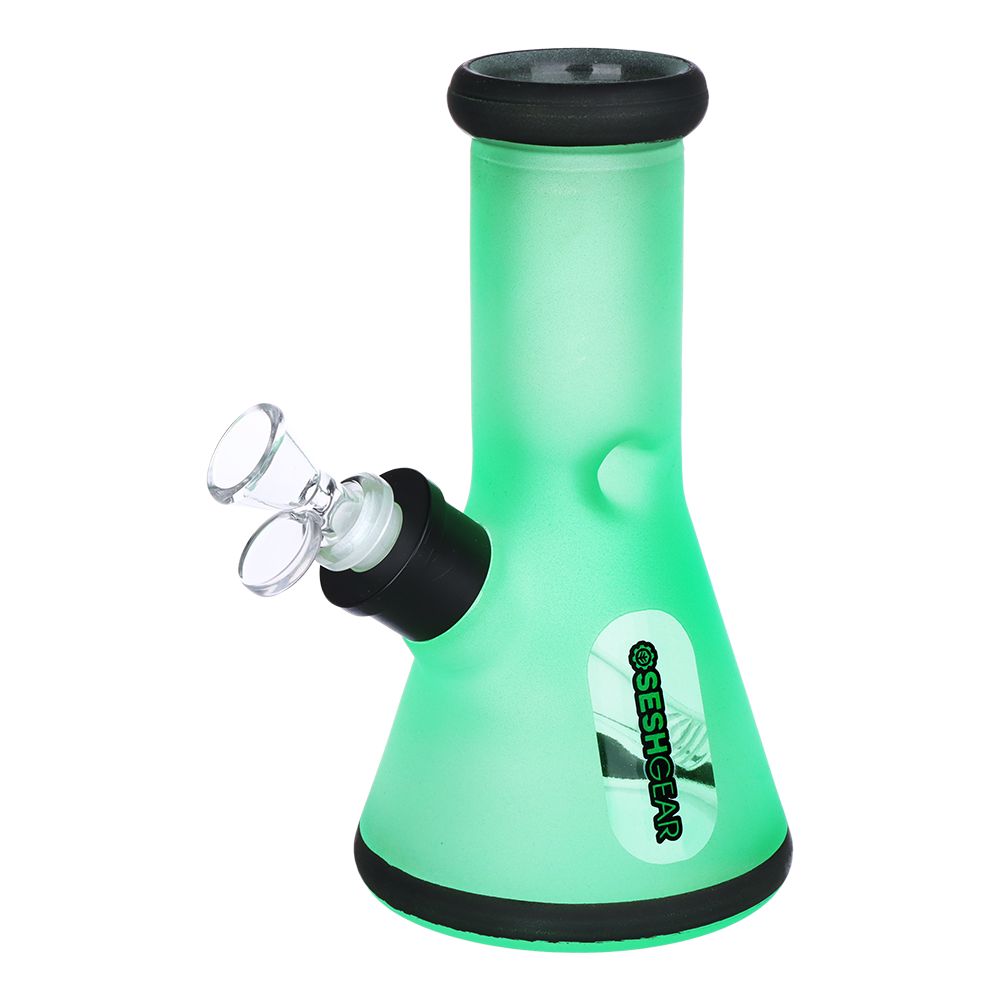 SeshGear Glass Beaker Water Pipe  | 8" by Smoke Drop - view 2 | Buddy Brandz