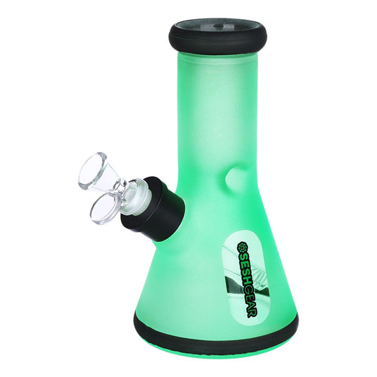 SeshGear Glass Beaker Water Pipe  | 8" by Smoke Drop - view 2 | Buddy Brandz - alternate view | Buddy Brandz