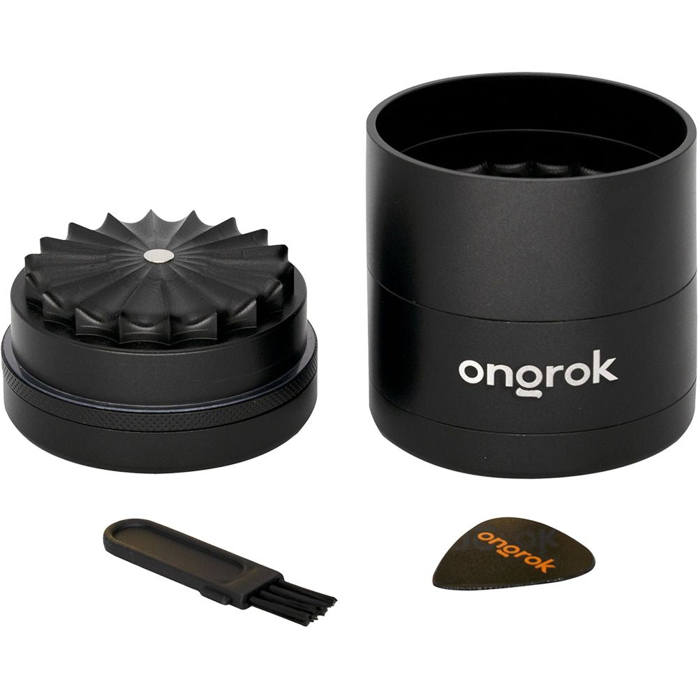 ONGROK Flower Petal Toothless Aluminum Storage Grinder | 5pc by Smoke Drop - view 7 | Buddy Brandz
