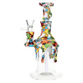 Load image into Gallery viewer, Masked Silicone & Glass Water Pipe - 7.5" by Smoke Drop - view 2 | Buddy Brandz
