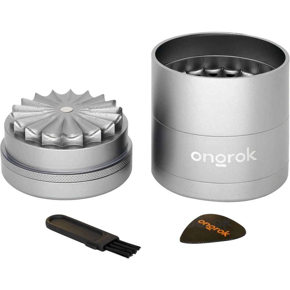 ONGROK Flower Petal Toothless Aluminum Storage Grinder | 5pc by Smoke Drop - view 20 | Buddy Brandz