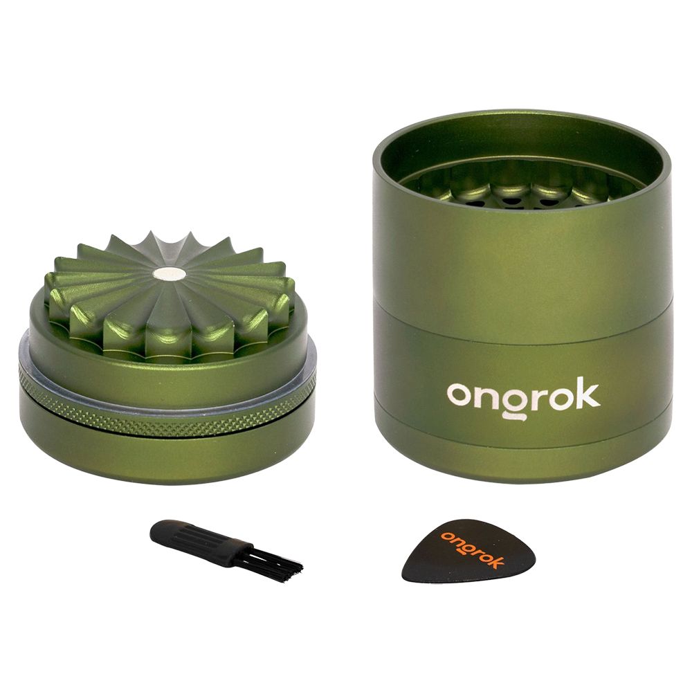 ONGROK Flower Petal Toothless Aluminum Storage Grinder | 5pc by Smoke Drop - view 17 | Buddy Brandz