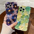Cargar la imagen en la vista de la galería, Wave Blue Light Oil Painting Flower Phone Case Suitable for iPhone 11 12 13 14 15 Pro Max Small Fresh Phone Case Cover Casing by Buddy Brandz - view 67 | Buddy Brandz
