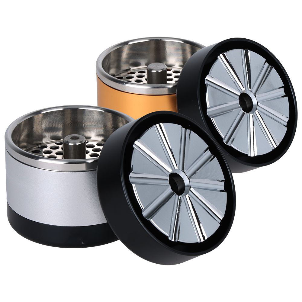 Aluminum Manually Operated Herb Mill - 5pc / 2.5" / Colors Vary by Smoke Drop | Buddy Brandz