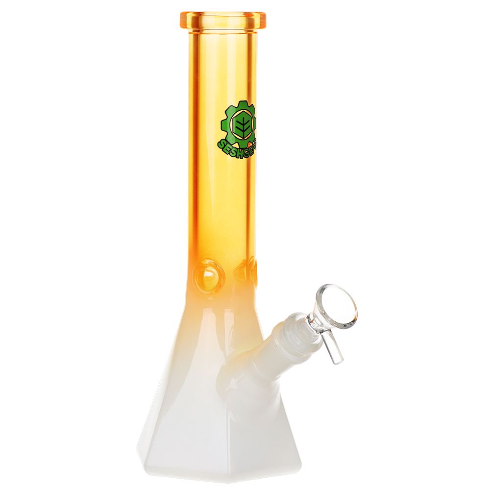 SeshGear Prismatic Bliss Ombre Glass Water Pipe | 10" | 14mm F by Smoke Drop - view 2 | Buddy Brandz