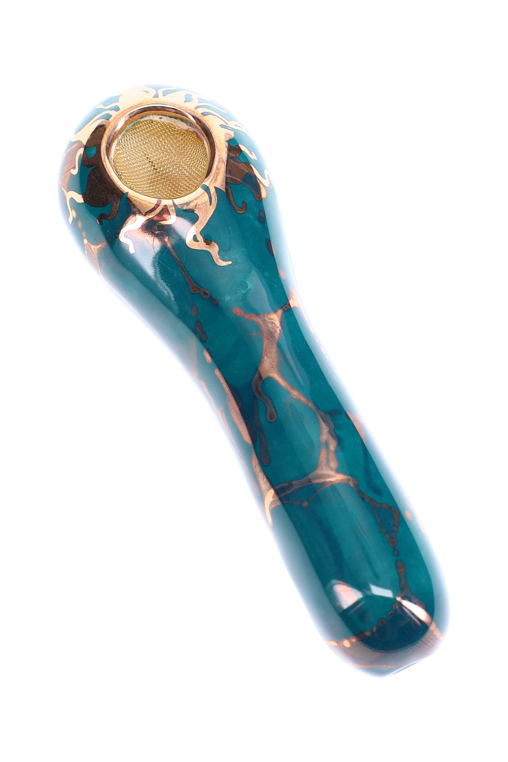 Ancient Creations Ceramics Spoon Hand Pipe – Brass Screen – Made in USA by Smoke Drop - view 14 | Buddy Brandz