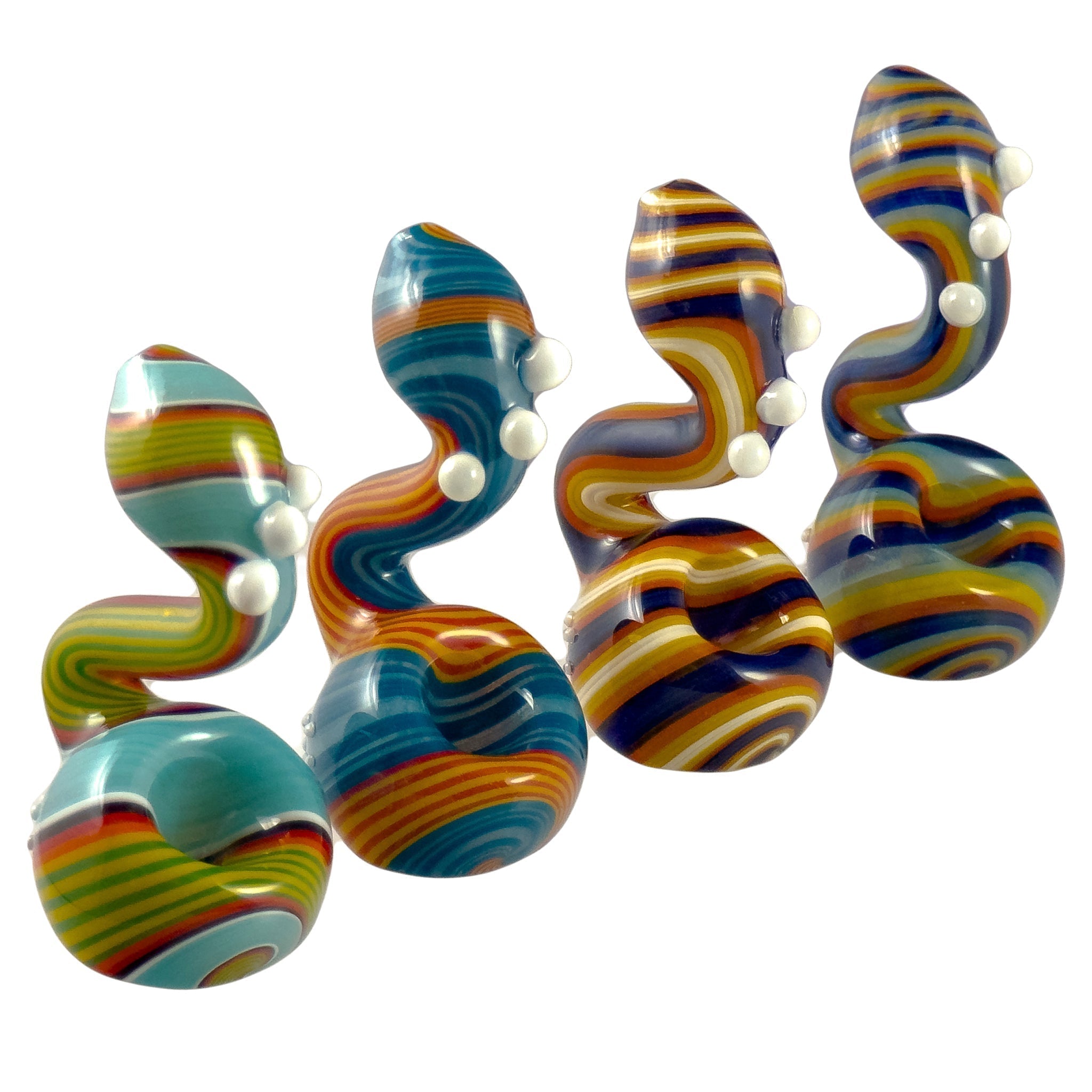 Curvy Standing Sherlocks w/ Dots (Various Colors) by Smoke Drop - view 6 | Buddy Brandz